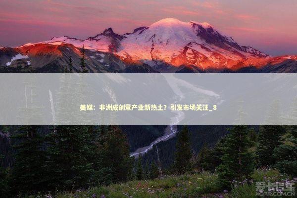 美媒：非洲成创意产业新热土？引发市场关注_8