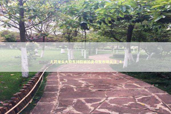 儿药龙头大股东持股被拍卖引发市场关注_4 新闻